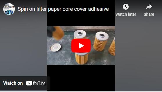 Den Kleber für die Kernabdeckung des Filterpapiers aufschleudern